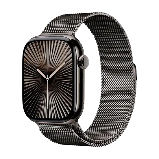 Apple Watch 10 GPS + Cellular 46mm mit Milanese Loop M/L - Slate Titanium