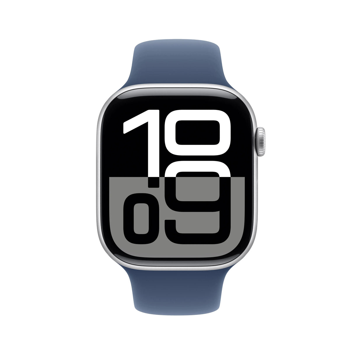 Apple Watch Series 10 GPS 46mm Silver Aluminium Case, Sport Band M/L - Denim