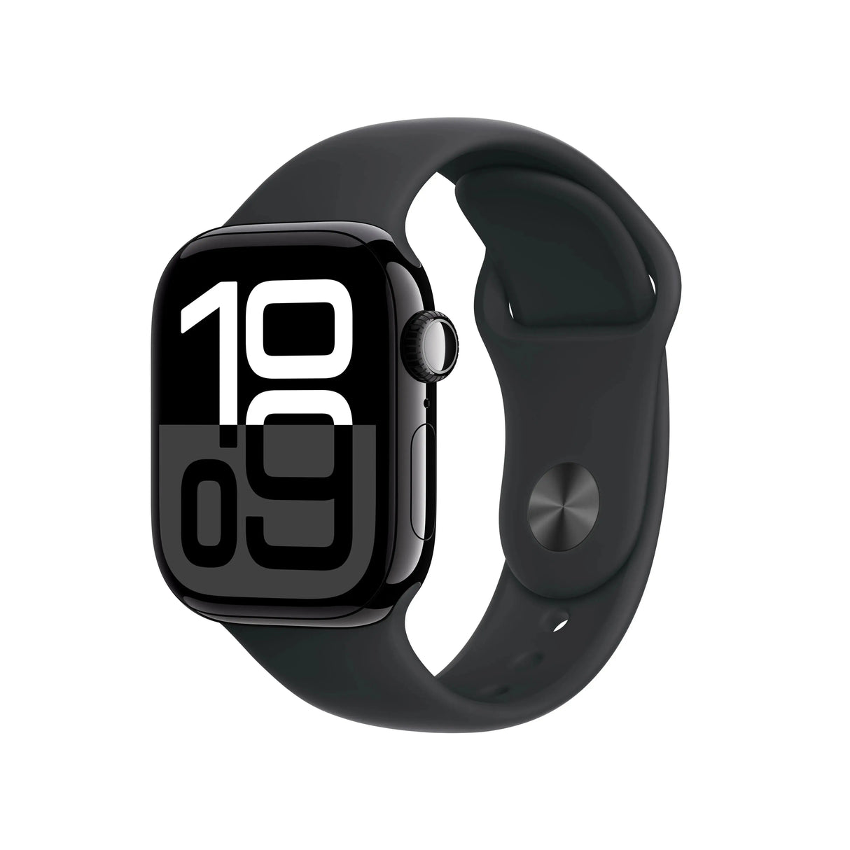 Apple Watch Series 10, GPS, 42mm, Jet Black Aluminium, Sport Band M/L, Schwarz Apple- Handy24
