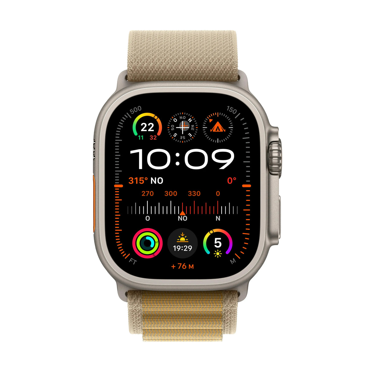 Apple Watch Ultra 2 GPS+ Cellular mit Alpine Loop M, Titan natur