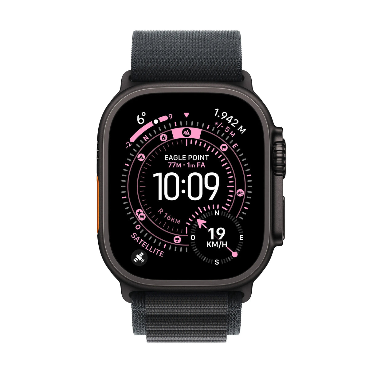 Apple Watch Ultra 3 Cell Black Tit Alp Loop - S