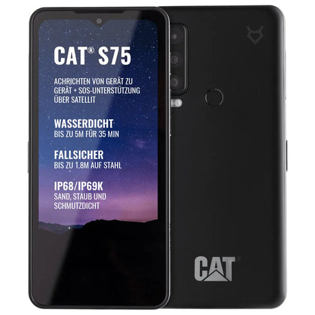 CAT S75, 16,7 cm (6.58"), 6 GB, 128 GB, 50 MP, Android 12, Schwarz Caterpillar- Handy24