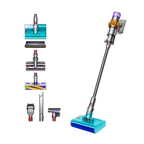 Dyson V15s Detect Submarine, 2-in-1-Stabstaubsauger, Beutellos, Nickel, Gelb, Trocken&Nass, Zyklonal, Teppich, Harter Boden, Vinyl, Holzboden Handy24- Handy24