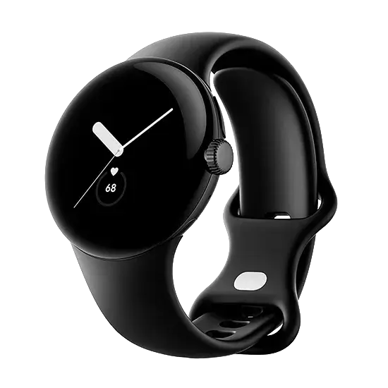 Google Pixel Watch LTE 41mm Matte Black Case with Sport Band - Obsidian