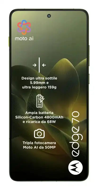 Motorola edge 70 , 17 cm (6.7"), 12 GB, 512 GB, 50 MP, Android 16.0, Grün