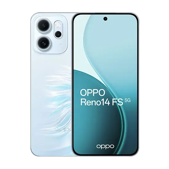 Oppo Reno14 FS, 5G, Dual Sim, 12GB RAM, 512GB, Opal Blue Handy24- Handy24