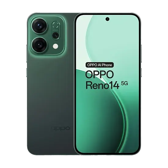 Oppo Reno14, 5G, Dual Sim, 12GB RAM, 256GB, Luminous Green Handy24- Handy24