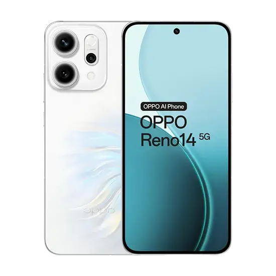 Oppo Reno14, 5G, Dual Sim, 12GB RAM, 256GB, Opal White Handy24- Handy24