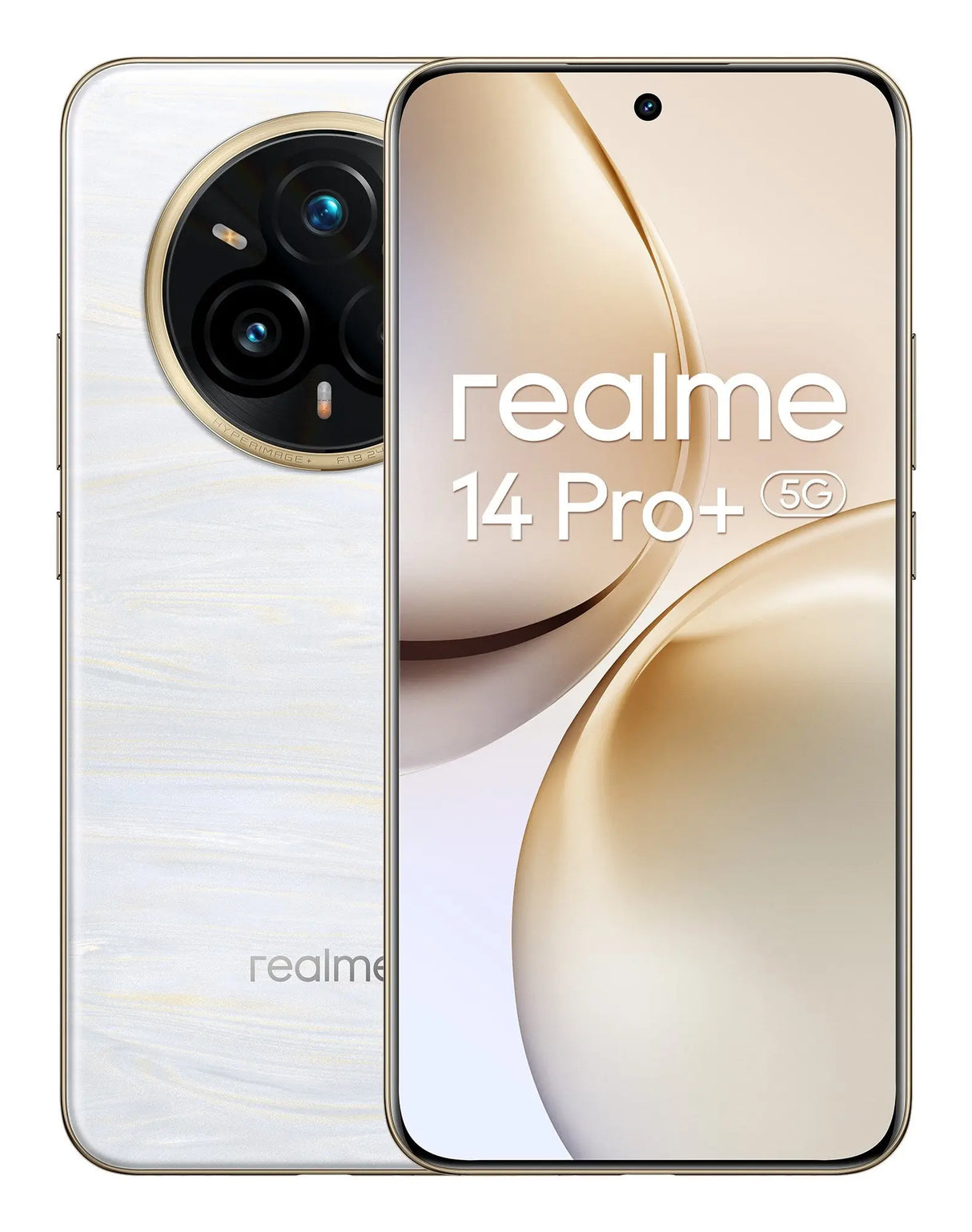 Realme 14 Pro+ 5G, 17,4 cm (6.83"), 12 GB, 512 GB, 50 MP, Android 15, Perleffekt, Weiß Realme- Handy24