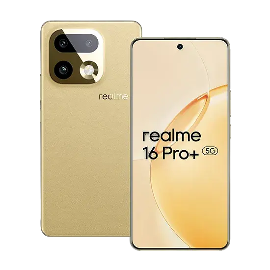 Realme 16 Pro+ Gold AI Photography - Mobiltelefon - 512 GB