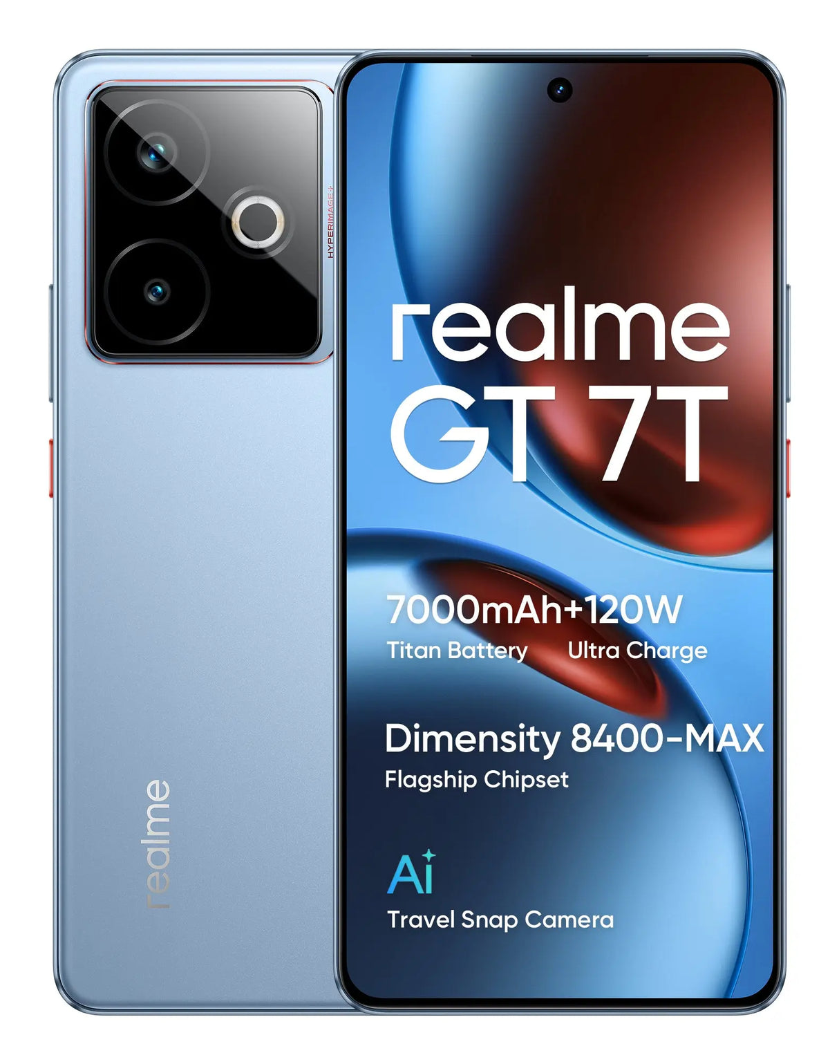 Realme GT 7T, 5G, 17,3 cm (6.8"), 12 GB, 256 GB, 50 MP, Android 15, Blau Realme- Handy24