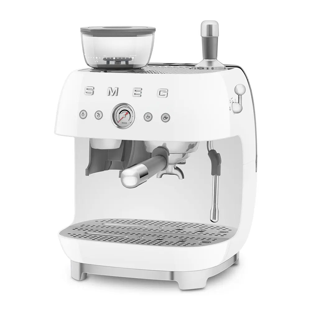 SMEG EGF03WHEU, Espressomaschine, 2,4 l, Gemahlener Kaffee, Eingebautes Mahlwerk, 1650 W, Weiß Handy24- Handy24