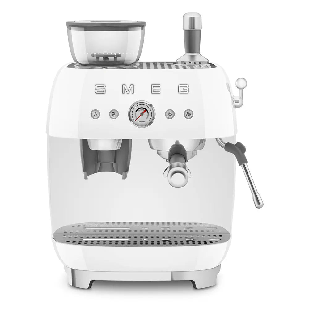 SMEG EGF03WHEU, Espressomaschine, 2,4 l, Gemahlener Kaffee, Eingebautes Mahlwerk, 1650 W, Weiß Handy24- Handy24
