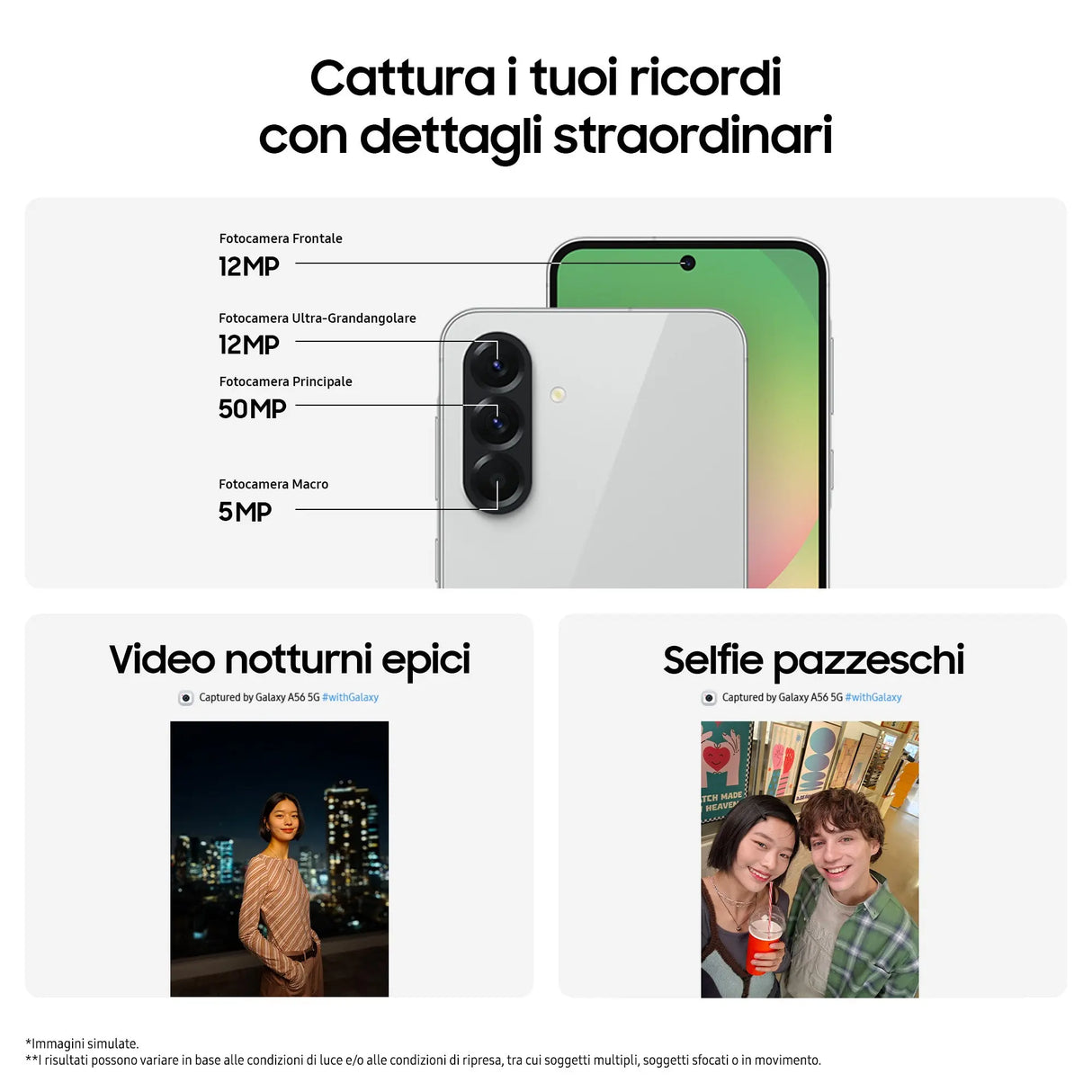 Samsung Galaxy A56 5G, A566, 17 cm (6.7"), 8 GB, 256 GB, 50 MP, Android 15, Graphit Samsung- Handy24