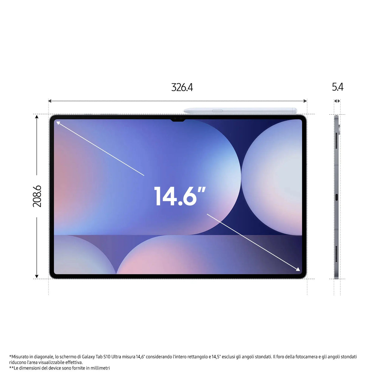 Samsung Galaxy S10 Ultra, 37,1 cm (14.6"), 2960 x 1848 Pixel, 256 GB, 12 GB, Android 14, Grau Samsung- Handy24