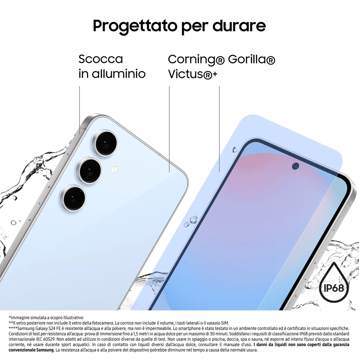 Samsung Galaxy S24 FE , 17 cm (6.7"), 8 GB, 128 GB, 50 MP, Android 14, Blau Samsung- Handy24