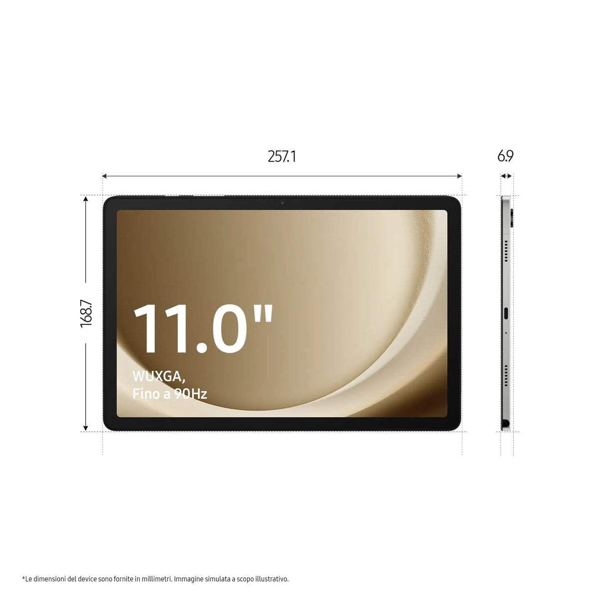 Samsung Galaxy Tab A9+, SM-X210RZAREUE, 27,9 cm (11"), 1920 x 1200 Pixel, 128 GB, 6 GB, Android 13, Graphit Handy24- Handy24