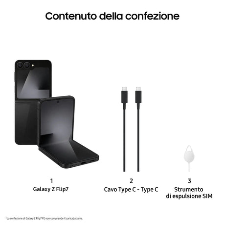 Samsung Galaxy Z Flip7 FE, 17 cm (6.7"), 2640 x 1080 Pixel, 8 GB, 128 GB, 50 MP, Schwarz Handy24- Handy24