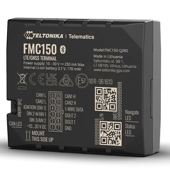 Teltonika FMC150 Advanced 4G LTE Cat 1 GPS Tracker mit integriertem - 128 MB