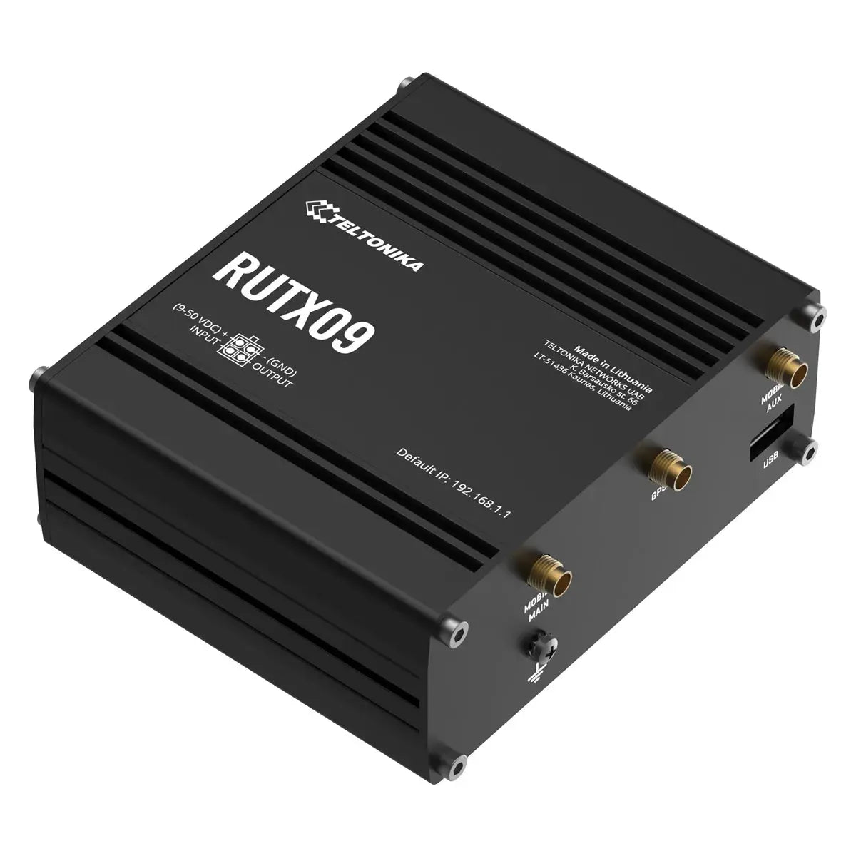 Teltonika RUTX09 - Ethernet-WAN - SIM-Karten-Slot - Aluminium