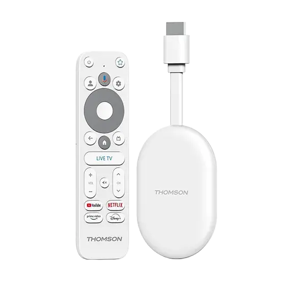 Thomson Streaming Dongle Google TV Go 150 Cast 4K - Weiß Handy24- Handy24