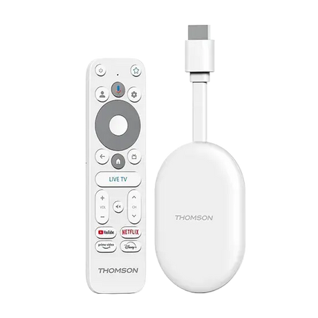 Thomson Streaming Dongle Google TV Go 150 Cast 4K - Weiß Handy24- Handy24