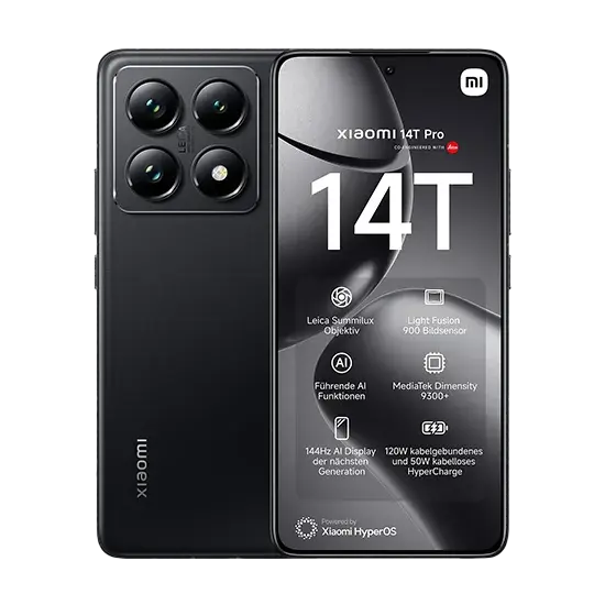 Xiaomi 14T Pro 5G Dual Sim 12GB RAM 512GB - Schwarz Xiaomi- Handy24