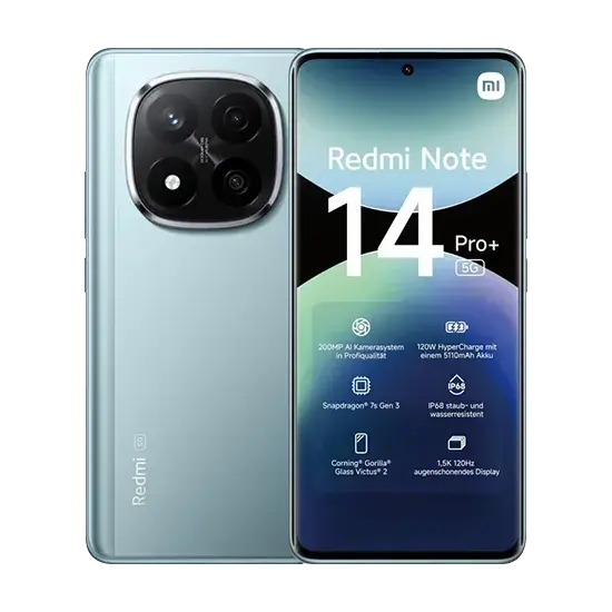 Xiaomi Redmi Note 14 Pro+ 5G Dual Sim 12GB RAM 512GB - Blau Xiaomi- Handy24
