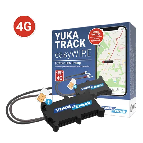 YUKAtrack IoT easyWire 4G AIO GPS Car Tracker with SIM+ Data Flat YUKAtrack- Handy24