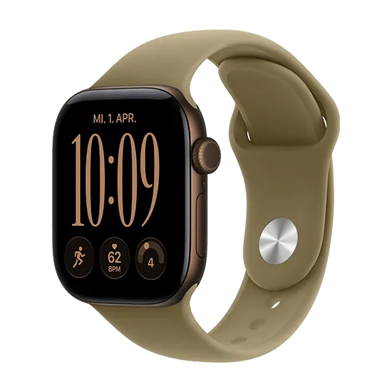 Apple Watch Series 12 (2026) GPS 42mm Dark Bronze Aluminium Case with Olive Sport Band S/M - Dark Bronze
