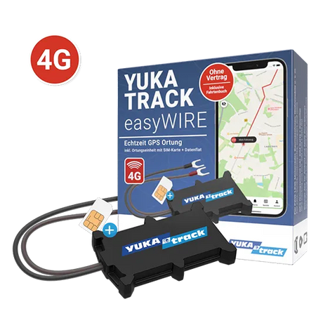 YUKAtrack IoT easyWire 4G AIO GPS Car Tracker with SIM+ Data Flat