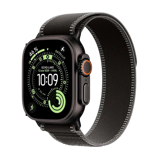 Apple Watch Ultra 3 (2025) 5G 49mm Black Titanium Case with Trail Loop M/L - Black/Charcoal