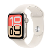 Apple Watch SE 3 (2025), GPS, 44mm, Starlight Aluminium Case, Sport Band M/L, Starlight