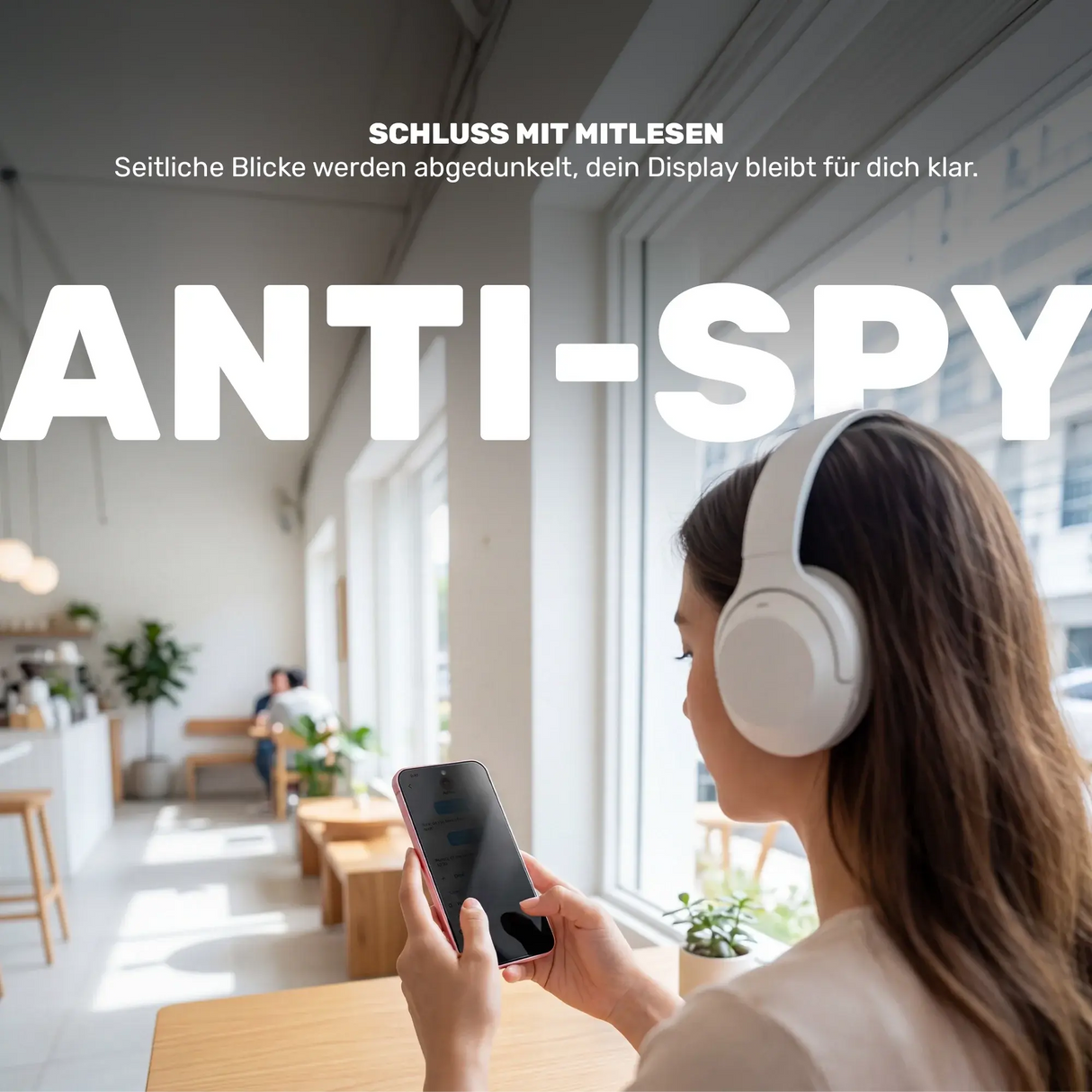 2 x Privacy Pro Displayschutzfolie von GreenMNKY - 1 x Case optimiert + 1 x Normal
