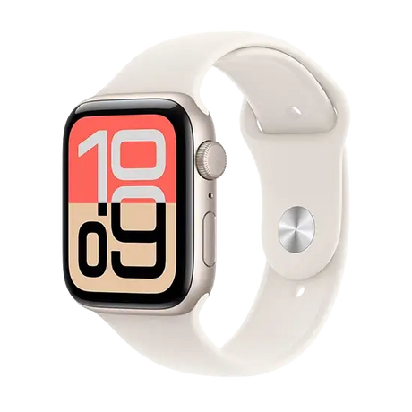Apple Watch SE 3 (2025), GPS, 44mm, Starlight Aluminium, Sport Band S/M, Starlight Handy24- Handy24