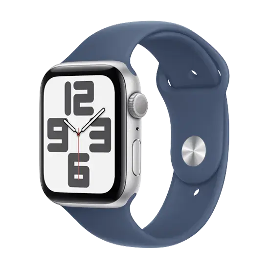 Apple Watch SE2 (2024), GPS, 40mm, Silver Aluminium, Sport Band M/L, Denim Handy24- Handy24