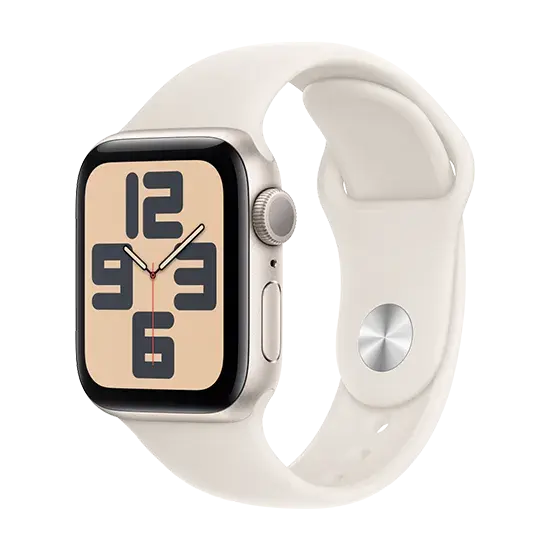 Apple Watch SE2 (2024), GPS, 40mm, Starlight Aluminium, Sport Band S/M, Starlight