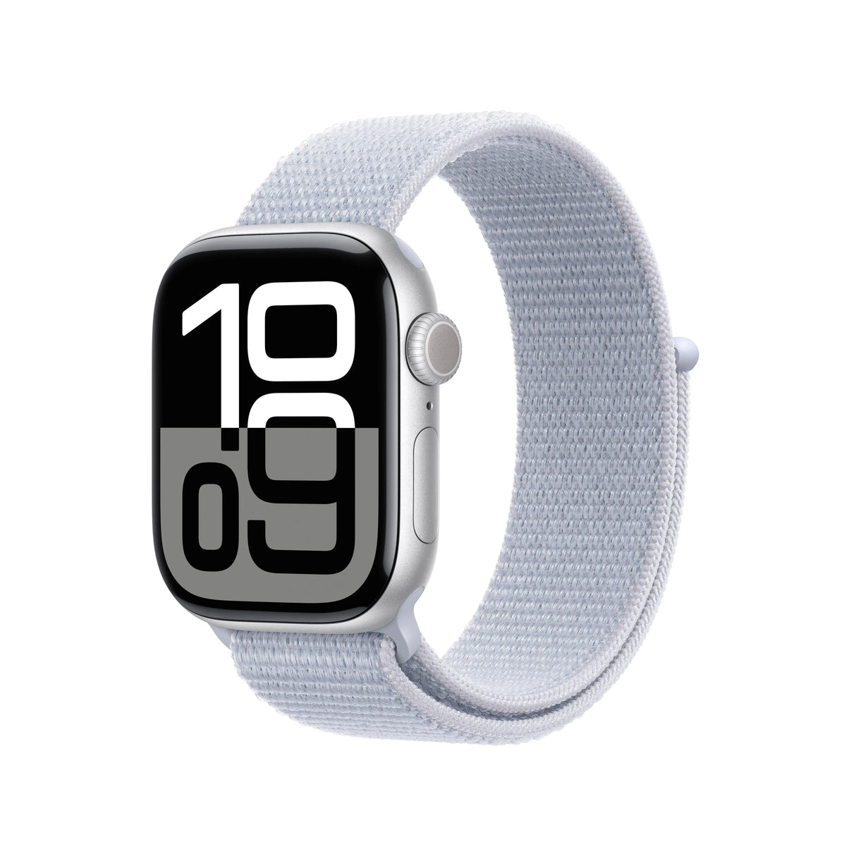Apple Watch Series 10 42mm Silber Aluminium Case  Sport Loop - Blue Cloud, OLED, Touchscreen, 64 GB, GPS Apple- Handy24