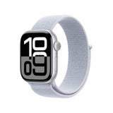 Apple Watch Series 10 42mm Silber Aluminium Case  Sport Loop - Blue Cloud, OLED, Touchscreen, 64 GB, GPS Apple- Handy24