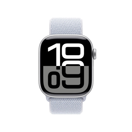 Apple Watch Series 10 42mm Silber Aluminium Case  Sport Loop - Blue Cloud, OLED, Touchscreen, 64 GB, GPS Apple- Handy24