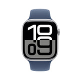 Apple Watch Series 10 GPS 46mm Silver Aluminium Case, Sport Band S/M - Denim