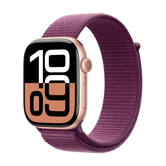 Apple Watch Series 10 GPS + Cellular 46mm Rose Gold Aluminium case with Sport Loop - Rose