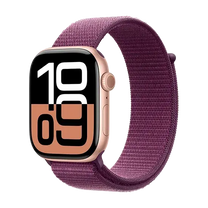 Apple Watch Series 10 GPS + Cellular 46mm Rose Gold Aluminium case with Sport Loop - Rose