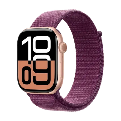 Apple Watch Series 10 GPS + Cellular 46mm Rose Gold Aluminium case with Sport Loop - Rose
