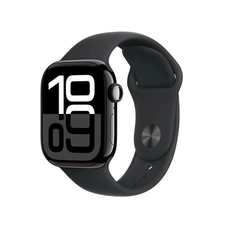 Apple Watch Series 10, GPS, 42mm, Jet Black Aluminium, Sport Band M/L, Schwarz Apple- Handy24