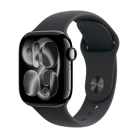 Apple Watch Series 11 (2025) GPS 42mm Jet Black Aluminium Case with Black Sport Band M/L - Schwarz