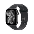 Apple Watch Series 11 (2025) GPS 46mm Jet Black Aluminium Case with Black Sport Band S/M - Black