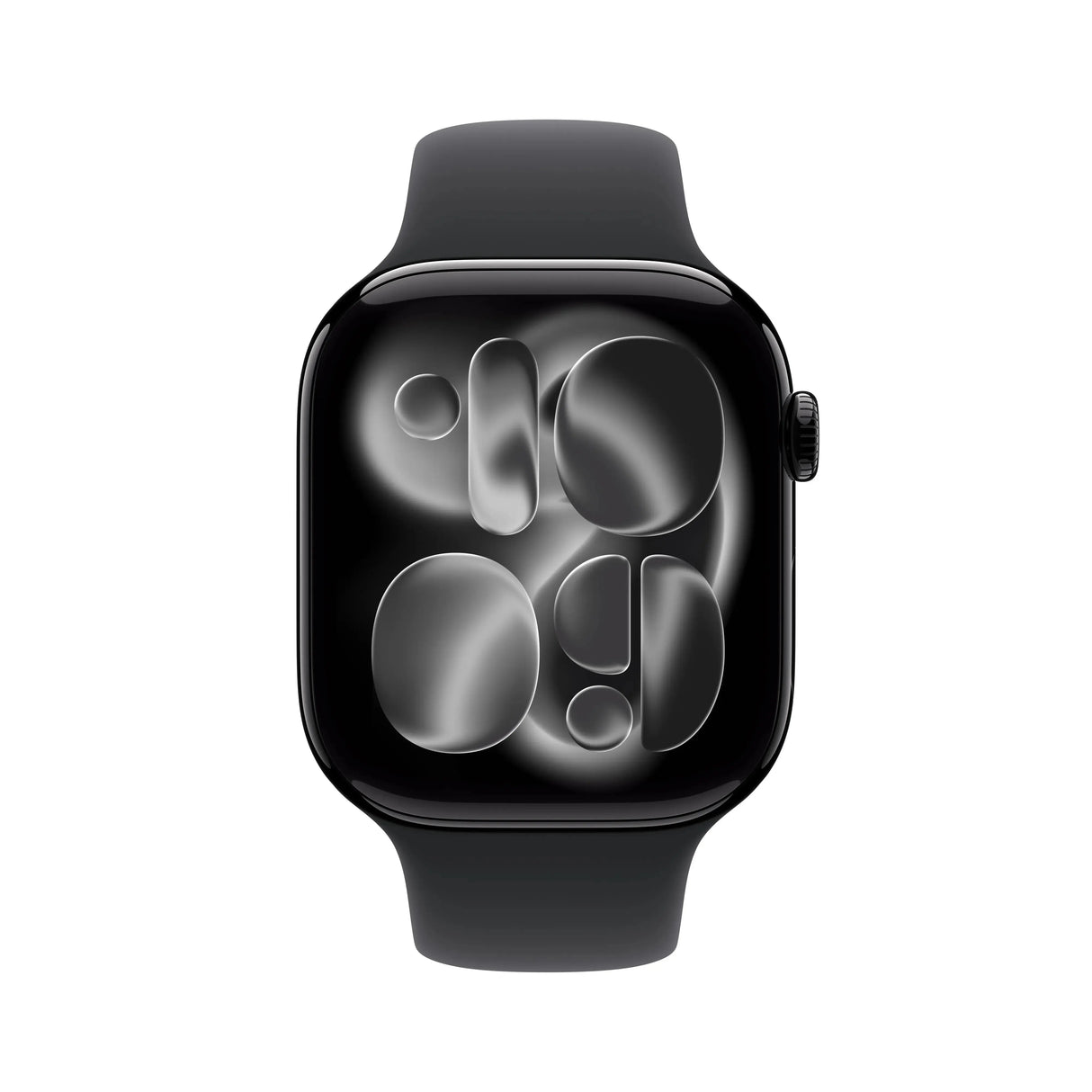 Apple Watch Series 11 (2025) GPS 46mm Jet Black Aluminium Case with Black Sport Band S/M - Black