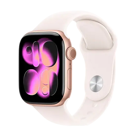 Apple Watch Series 11 (2025), GPS, 42mm, Rose Gold Aluminium, Sport Band S/M, Light Blush Handy24- Handy24