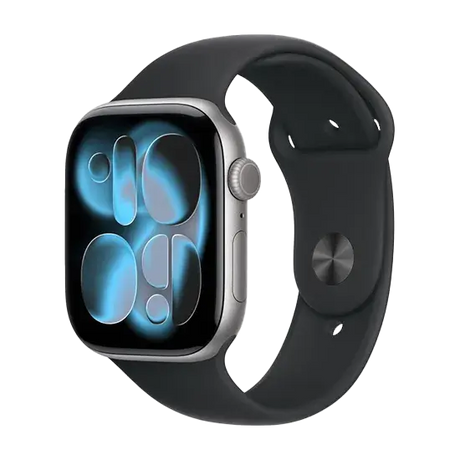 Apple Watch Series 11, GPS, 46mm, Space Grey Aluminium, Sport Band S/M, Schwarz Handy24- Handy24